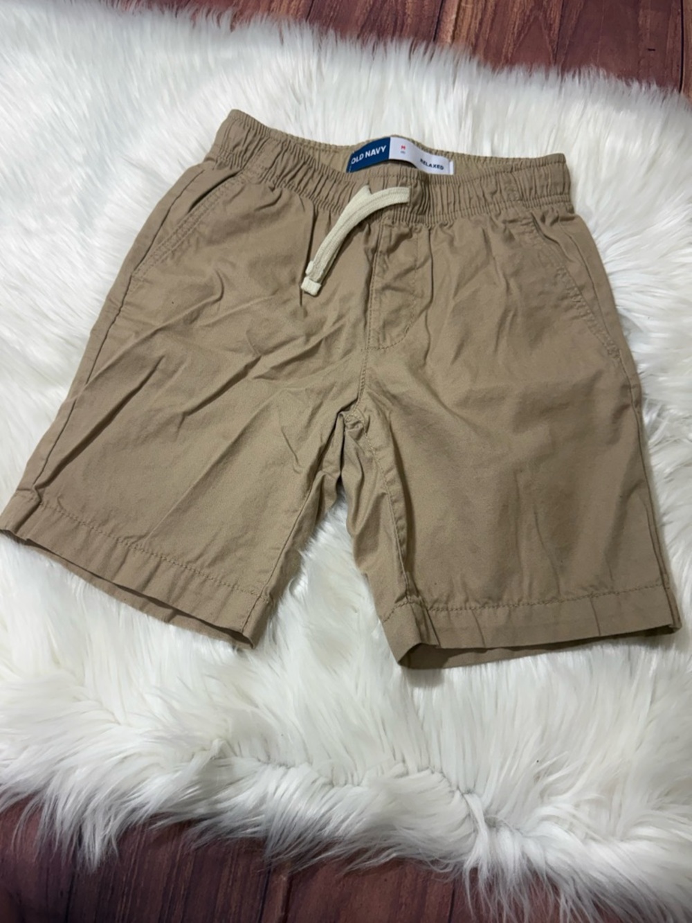 Old Navy Khaki Relaxed Fit Pull On Cotton Shorts -Boys- Size 8 (M) - Picture 3 of 14
